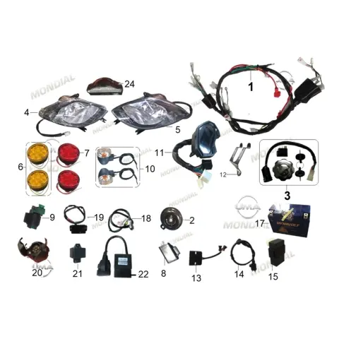 Mondial Kayo (AU200) - Venture 20-21-22-23-24 Röle (2020)