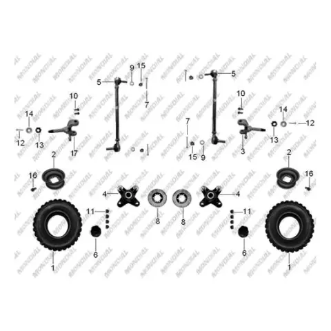 Mondial MD200 Jackal Gidon Kilidi