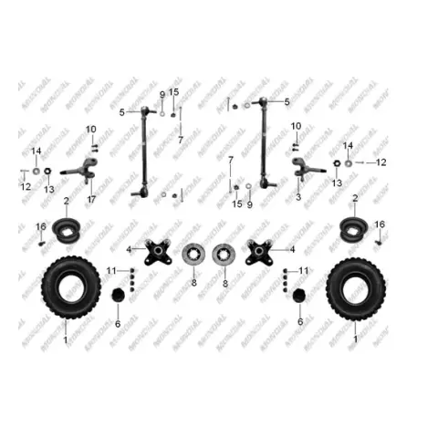 Mondial MD200 Jackal Ön Jant (Siyah)