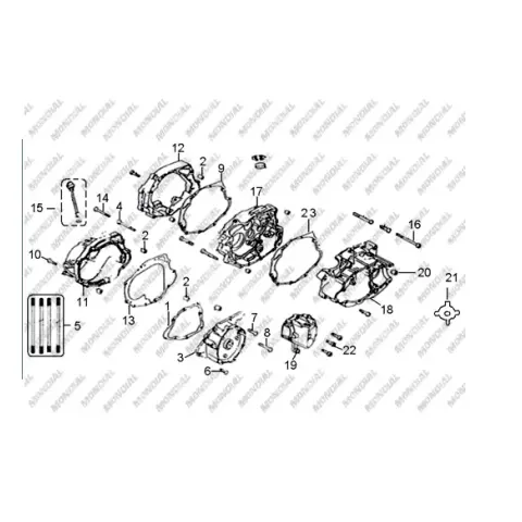 Mondial MD250 Hulk Krank Kutusu Sağ Ara Blok
