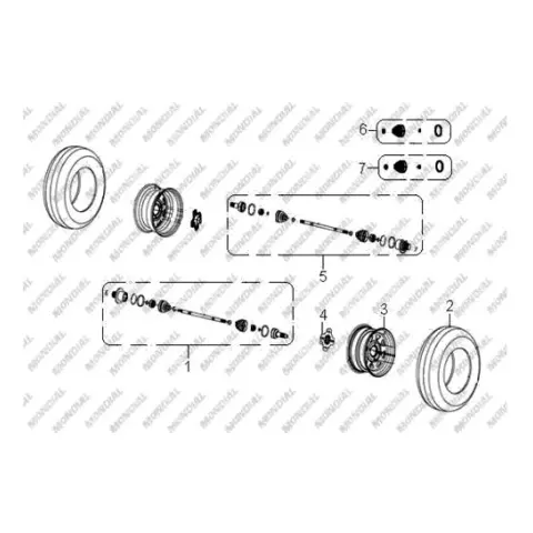 Mondial Terralander 500 Arka Stop Komple