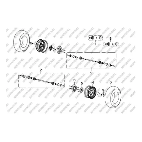 Mondial Terralender 800 Vinc Motoru Komple