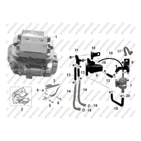 Mondial 250 MCT Civata M8X1.25X35 (Din 933)