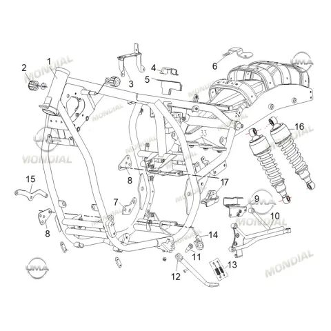 Mondial 250 Nevada Arka Amortisör