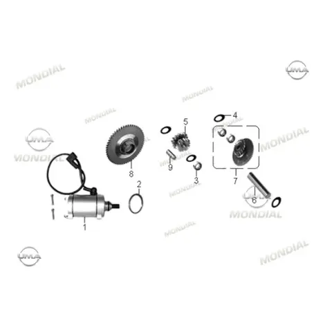 Mondial X-Treme Max 150 Marş Reduksiyon Dişlisi Komple – 3. fotoğraf