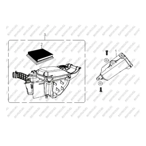 Mondial X-Treme Max 150 Hava Filtresi Komple