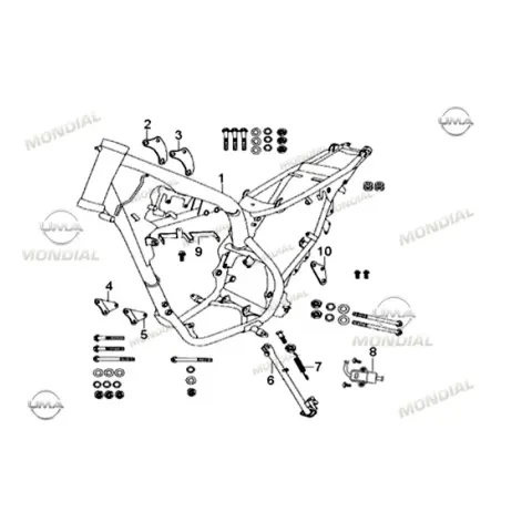 Mondial X-Treme Max 150 Motor Bağlantı Braketi Arka – 3. fotoğraf