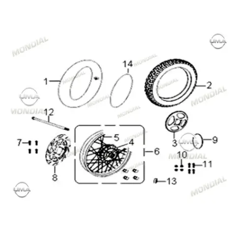 Mondial X-Treme Maxx 200 İ Dış Lastik (120/90-19) (Tube)