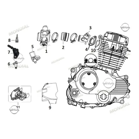 Mondial X-Treme Maxx 200 İ E5 Kelebek Valf Gövdesi (E5)