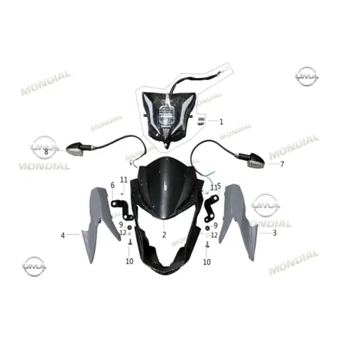 Mondial X-Treme Maxx 250 İ (E5+) Ön Sol Sinyal Komple