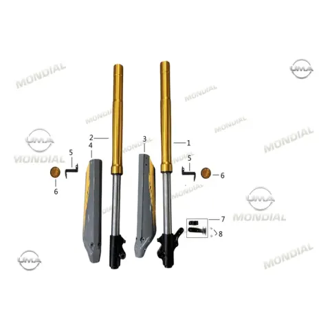 Mondial X-Treme Maxx 250 İ (E5+) Ön Sağ Amortisör Dekoratif Kapak (Gri)