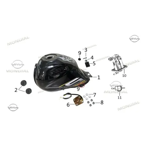 Mondial X-Treme Maxx 250 İ (E5+) Benzin Deposu