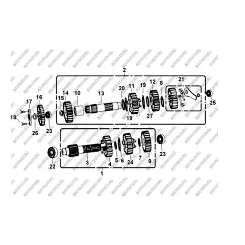 Mondial 100 MFH (2010) Çelik Rondela Tirnaklı (20X26X1)