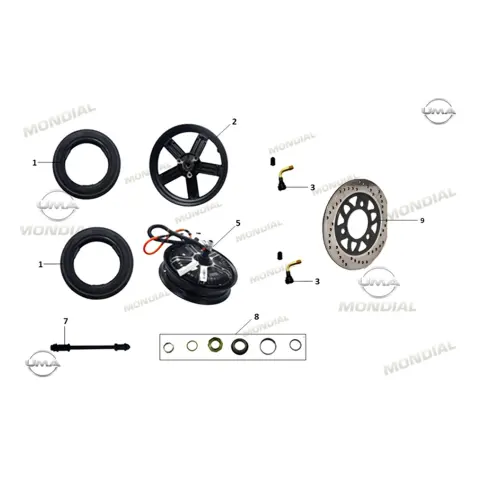 Mondial Bella Dış Lastik (3.00-10) (Tubeless)