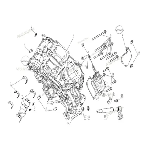 Mondial 400 RX3S Evo Krank Kutusu Üst