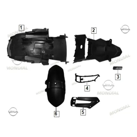 Mondial 400 RX3S Evo Arka Çamurluk Bağlantı Braketi Üst