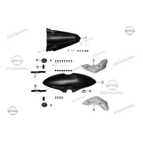 Mondial 400 RX3S Evo Ön Reflektor Bağlantı Braketi – 3. fotoğraf