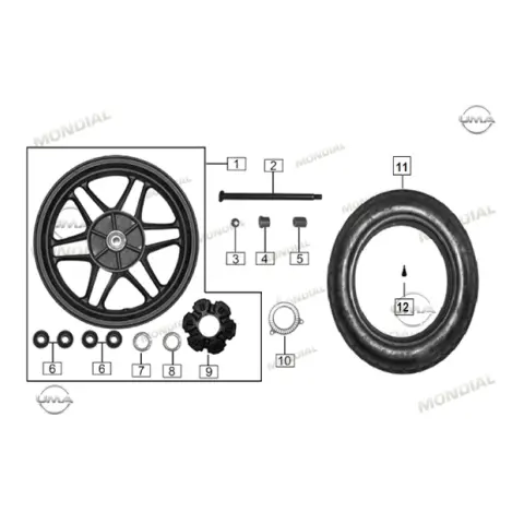 Mondial 400 RX3S Evo ABS Algilayici Plaka Arka