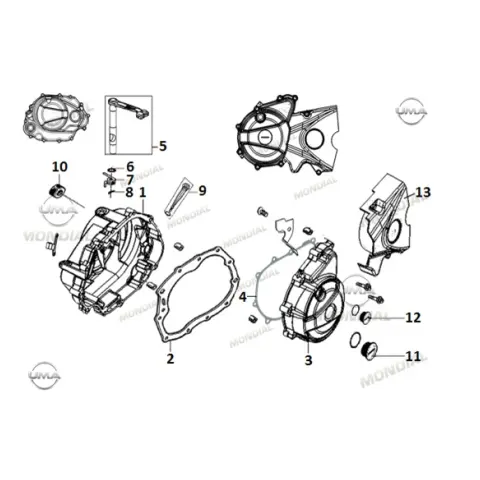 Mondial RX1 Krank Kutusu Sol Kapak