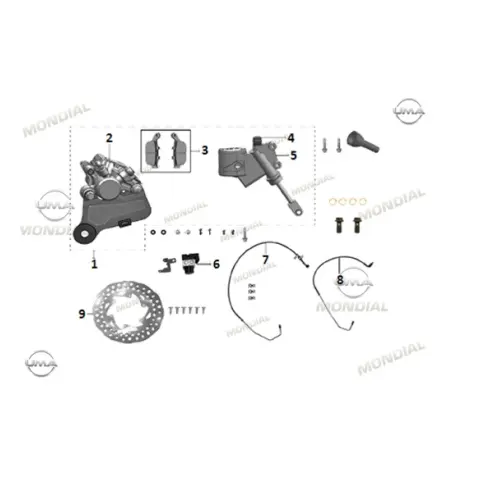 Mondial RX3 İ Evo 250 ABS (2018) Arka Fren Hidrolik Hortumu Giriş