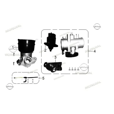 Mondial RX3I Evo 250 Emme Manifoldu