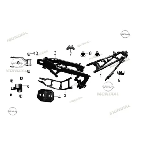 Mondial RX3I Evo 250 Arka İskelet