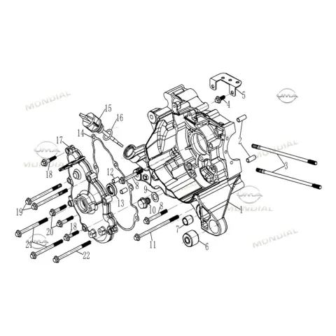 Mondial 125 Elegante İ Krank Kutusu Sağ