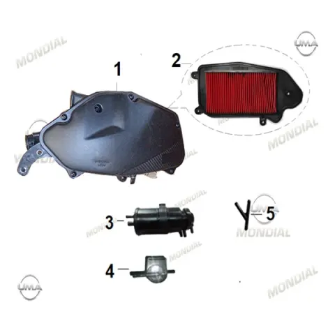 Mondial 125 Exon İkincil Hava Filtresi