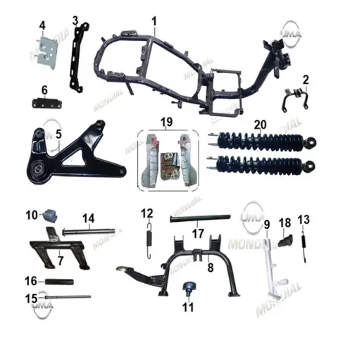 Mondial 125 Exon Ön Panel Bağlantı Braketi – 3. fotoğraf