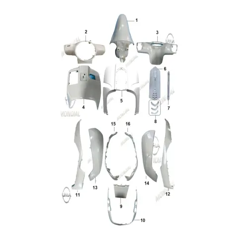 Mondial 125 Exon Ön İç Panel Üst (Gri) – 3. fotoğraf