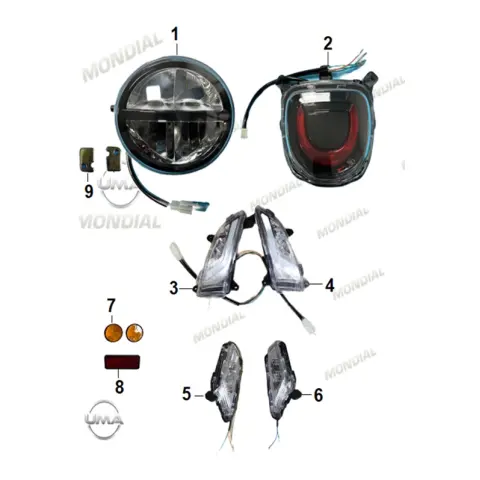 Mondial 125 Exon Yan Reflektor