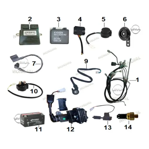 Mondial 125 Exon E5+ Elektrik Tesisati Komple (E5+)