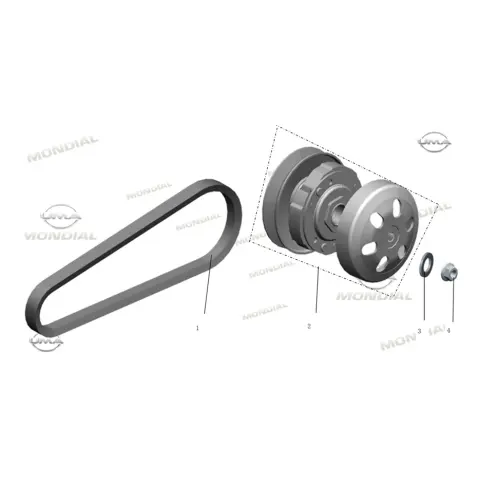 Mondial 125 Fuzion (E5+) Arka Varyator Komple