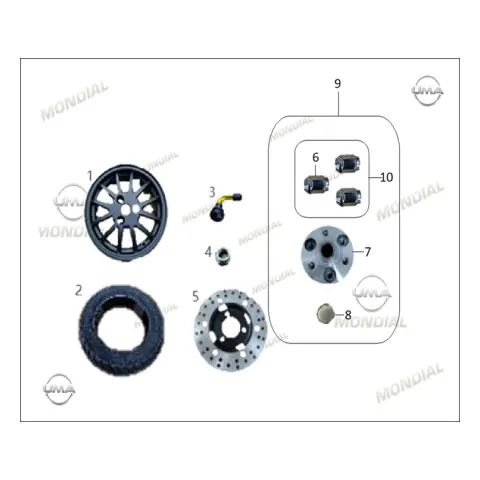 Mondial 125 Fuzion (E5+) Arka Disk Bağlantı Braketi
