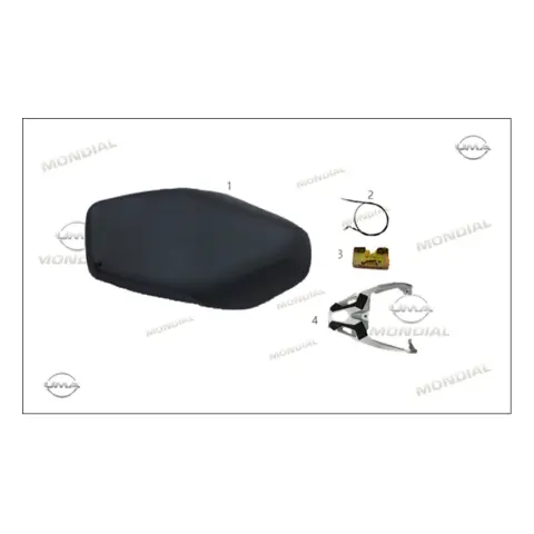 Mondial 125 Fuzion (E5+) Sele (Siyah)