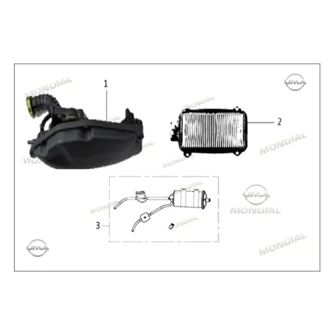 Mondial 125 Fuzion (E5+) Hava Filtresi Komple