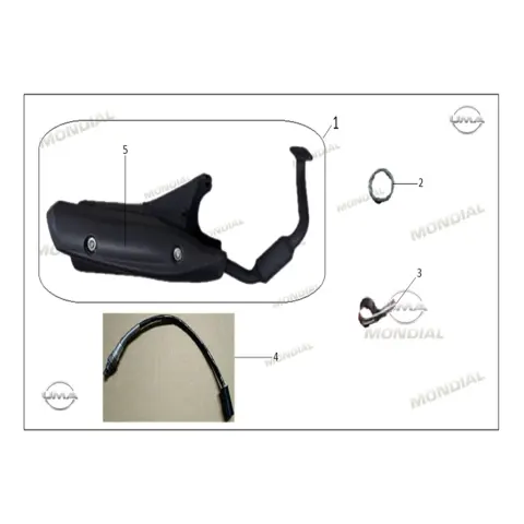 Mondial 125 Fuzion (E5+) Egzoz Komple
