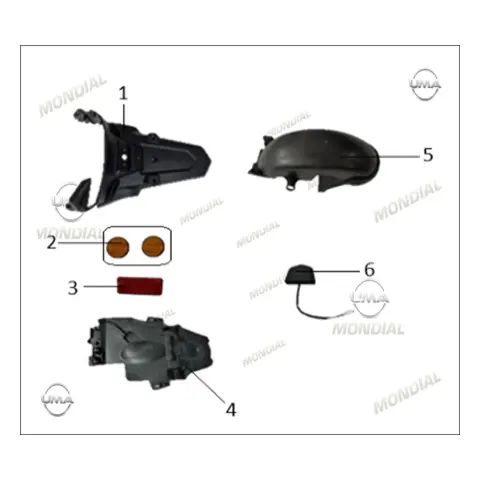 Mondial 125 Fuzion (E5+) Arka Çamurluk Kuyrugu