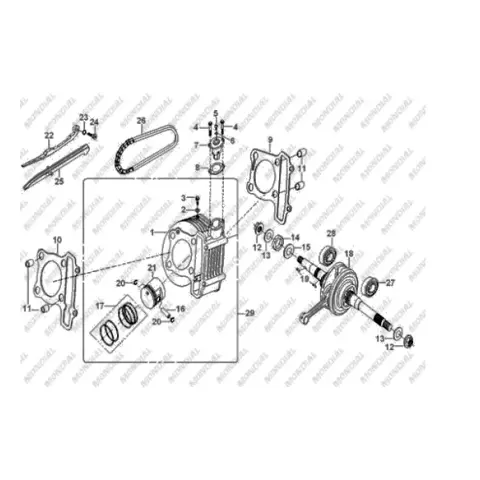 Mondial 125 KV Piston (125CC) – 3. fotoğraf