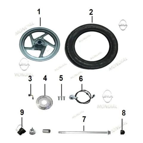Mondial 125 Lavinia Mil Somun Kapağı /Ön