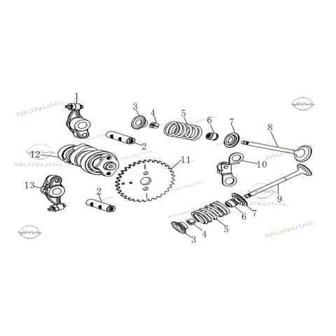 Mondial 125 Lungo (E5+) Supap Kulbutoru Emme