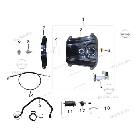 Mondial 125 Lungo (E5+) Benzin Depo Kapağı Kilit Teli – 2. fotoğraf