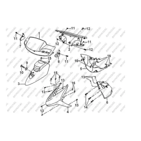 Mondial 125 MT Gidon Sol Kapak