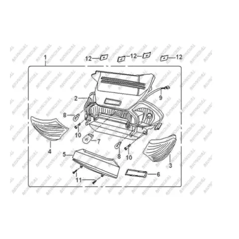 Mondial 125 MT Arka Stop Komple