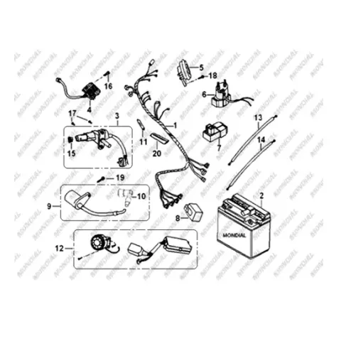 Mondial 125 MT Alarm Komple