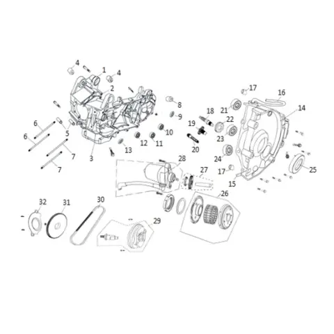 Mondial 125 Mash İ Krank Kutusu Sol
