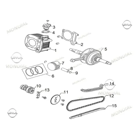 Mondial 125 Prostreet Piston