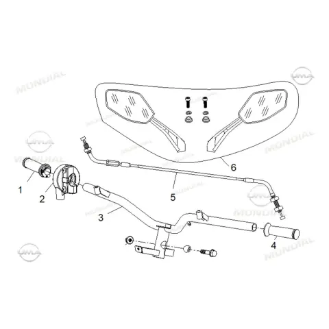 Mondial 125 Prostreet Gaz Kumanda Braketi Komple