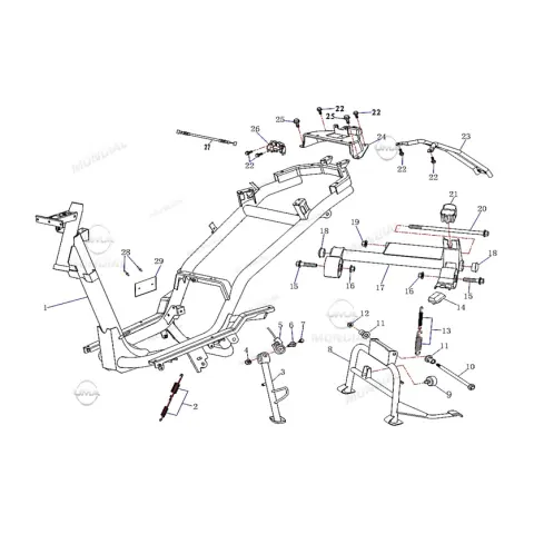Mondial 125 Prostreet Orta Sehpa