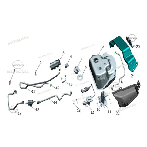 Mondial 125 Skuty Benzin Deposu